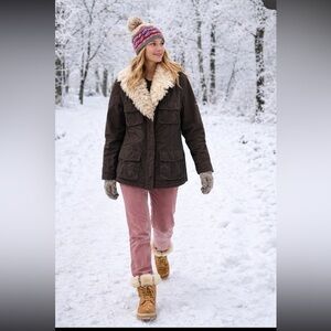 Zadig & Voltaire  Vintage Utility Jacket with Removable Sherpa Collar size  XS.